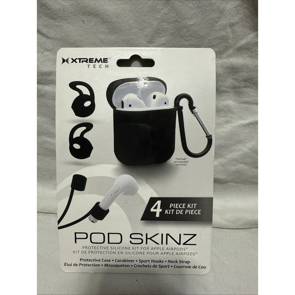 NEW BLACK Xtreme Tech XA-1010-Blk FOR AIRPODS‎ 1st & 2nd GENERATION